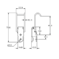 Spring Claw Toggle Latch - Mild Steel - 90 Strength (kg)