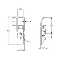 Spring Claw Toggle Latch - Stainless - 90 Strength (kg)