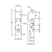 Spring Claw Toggle Latch - 60 Strength (kg) - Mild Steel