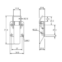 Spring Claw Toggle Latch - Stainless - 90 Strength (kg)