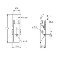 Spring Claw Toggle Latch - Mild Steel - 90 Strength (kg)