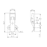 Non-Adjustable Toggle Latch - 350 Strength (kg) - Stainless