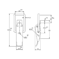 Non-Adjustable Latch - 450 Strength (kg) - Mild Steel