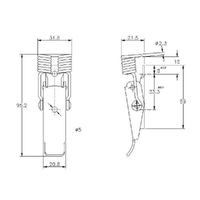 Spring Claw Latch - Stainless - 80 Strength (kg)