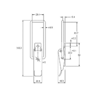 Non-Adjustable Latch - 450 Strength (kg) - Mild Steel