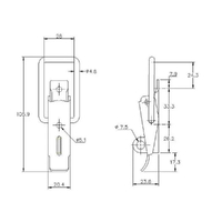 Non-Adjustable Padlockable Latch - 450 Strength (kg) - Mild Steel