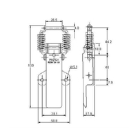 Spring Claw Latch - 64 Strength (kg) - Mild Steel