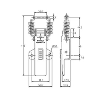 Spring Claw Latch with Safety Catch - 45 Strength (kg) - Stainless