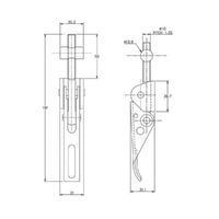 Adjustable Haevy Duty Toggle Latch - 2000 Strength (kg) - Mild Steel