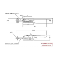 Adjustable Toggle Latch with Safety Catch - 2500 Strength (kg) -  Stainless