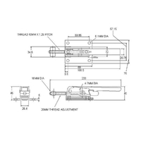 Adjustable Toggle Latch with Safety Catch - 2000 Strength (kg) -  Mild Steel