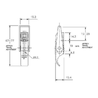 Adjustable Toggle Latch - 200 Strength (kg) -  Mild Steel