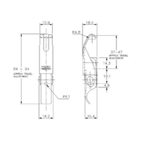 Adjustable Toggle Latch - 100 Strength (kg) -  Mild Steel