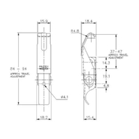 Adjustable Toggle Latch - 100 Strength (kg) -  Stainless