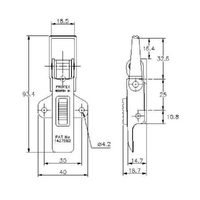 Non-Adjustable Latch with Safety Catch - 450 Strength (kg) - Mild Steel