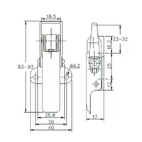 Adjustable Latch - 400 Strength (kg) - Stainless