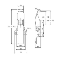 Adjustable Latch - 250 Strength (kg) - Mild Steel