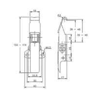 Adjustable Latch with Safety Catch - 175 Strength (kg) -  Stainless