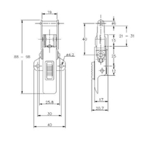 Adjustable Latch with Safety Catch - 500 Strength (kg) -  Stainless