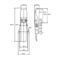 Adjustable Latch - 350 Strength (kg) - Stainless