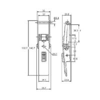 Adjustable Latch with Safety Catch - 650 Strength (kg) -  Mild Steel