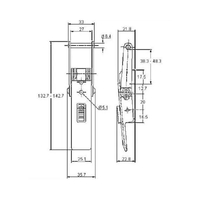 Adjustable Latch with Safety Catch - 750 Strength (kg) -  Stainless