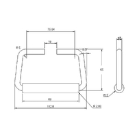 Handle with Moulded Grip - 100 Strength (kg) -  Mild Steel