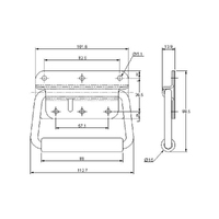 Spring Loaded Handle - 100 Strength (kg) - Mild Steel