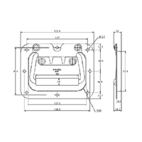 Recessed Spring Loaded Handle - 100 Strength (kg) - Mild Steel