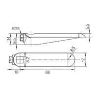 Die Cast Cam to Suit T Handles & Lever Handles - 17 Width (mm) -  Mild Steel