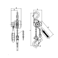 YAL LEVER BLOCK 500KG 1.5M (CT050)