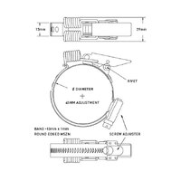 Hi-Grip Spring Claw Quick Release Bandclamp 130-175mm Diameter - Mild Steel