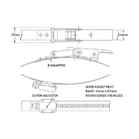 Heavy Duty Hi-Torque Rigid Claw Quick Release Bandclamp 570-615mm Diameter -  Stainless Steel