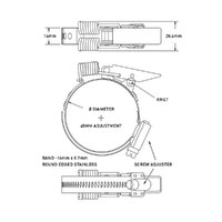 Hi-Torque Spring Claw Quick Release Bandclamp 250-295mm Diameter - Stainless Steel