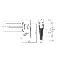 Padlockable Lever Handle with HASP Bracket - Clockwise