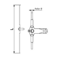 3 Point Riveted Rod 2400mm - 8mm Wheel Diameter